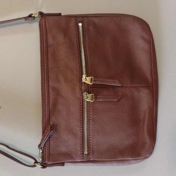 Fossil Pebbled Crossbody Brown - Picture 2 of 10